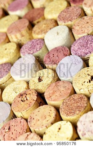 Butt ends of wine corks. Shallow DOF!