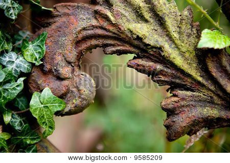 Rusty Grave Fence