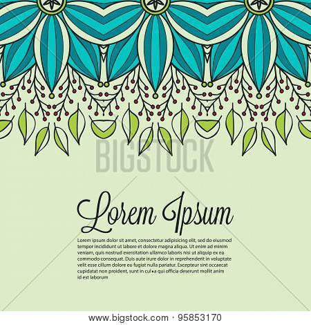 Elegant Indian ornamentation on a dark background