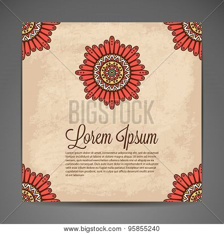 Elegant Indian ornamentation on a dark background