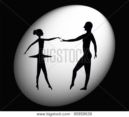 Dance Of Ballet Pair