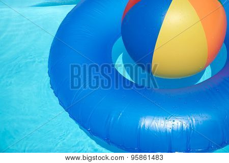 Floating Tire And Beach Ball