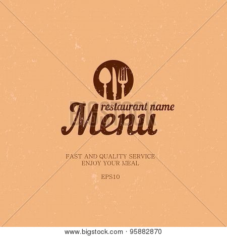 Grunge menu for restaurant or cafe.