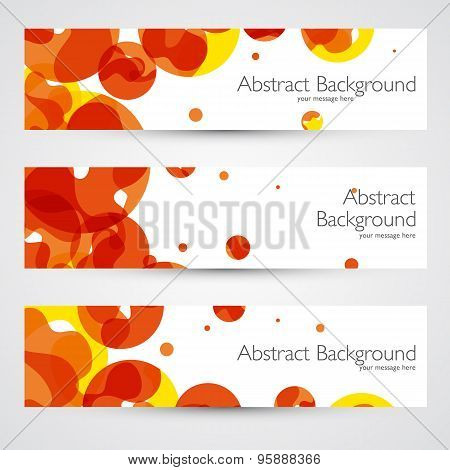 Colorful geometric abstract vector banners.