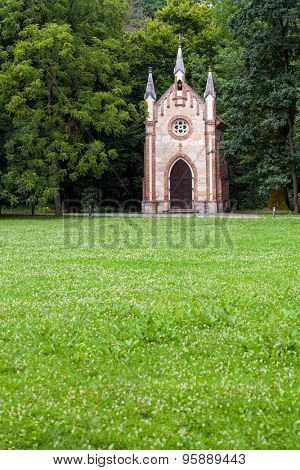 Catholic chapel in Novi Dvori forest in Zapresic, Croatia