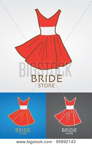 Bride Fashion Store Vector Design Logo