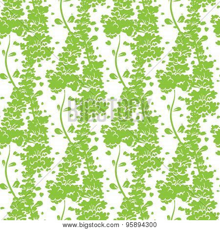 Vector Vibrant Green Plants Seamless Pattern