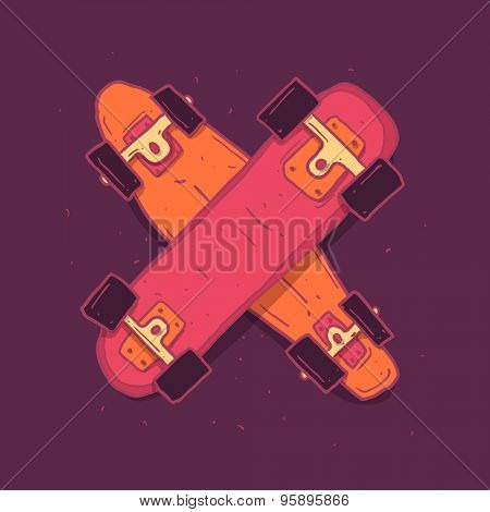 Hand Drawn Skateboards Set