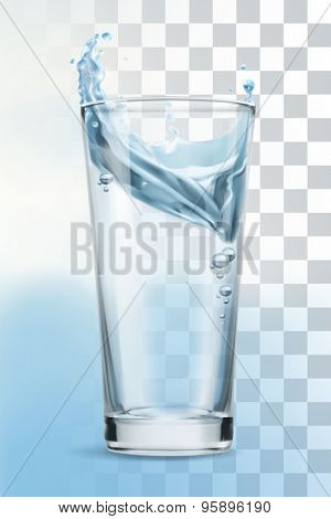 Glass of water, vector illustration