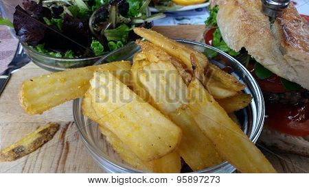 Portion Of Homemade French Fries