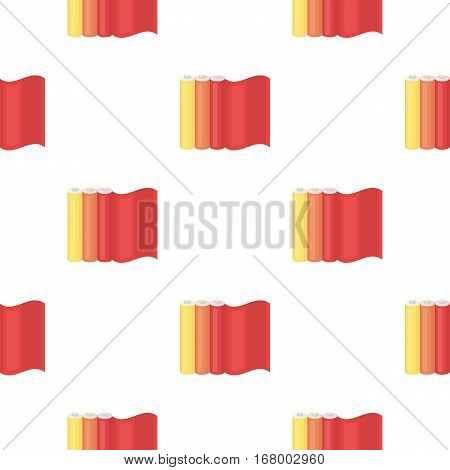 Color printing paper in cartoon style isolated on white background. Typography pattern vector illustration.