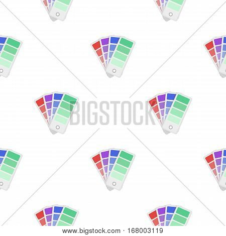 Color swatches icon in cartoon style isolated on white background. Typography pattern vector illustration.