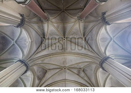 Ukraine, Lviv - December, 16, 2016: Interior of the Church of St. Olha and Elizabeth,  Lviv, Ukraine.