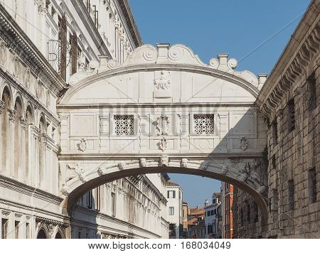 Bridge Of Sighs In Venice