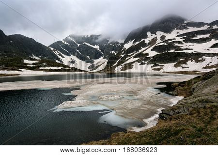 Bliznaka (Twin) Lake in Rila Mountains Bulgaria