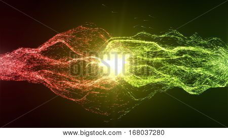 harmony and balance between the energy. conceptual illustration of dualism.