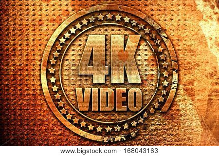 4k video, 3D rendering, grunge metal stamp