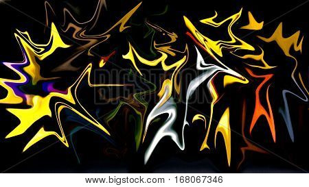 Photo splash colors on a black background. A distinct bright colors.