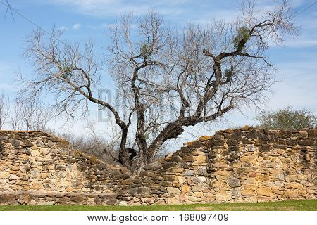 Old Spanish Mission Espada near San Antonio Texas.