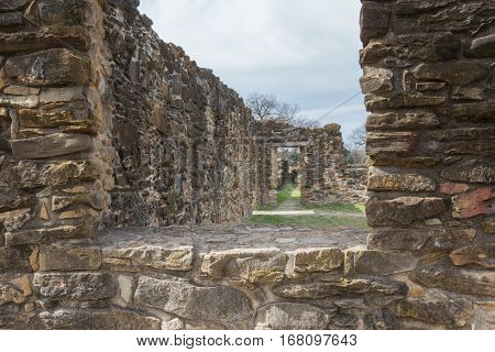 Old Spanish Mission Espada near San Antonio Texas.