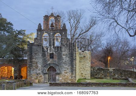 Old Spanish Mission Espada near San Antonio Texas.