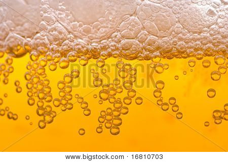맥주 거품의 클로즈업