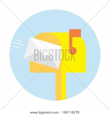 Mailbox. Vector flat icon. Object on white background.