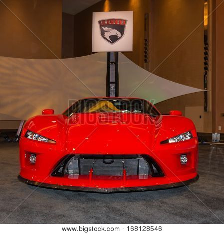 DETROIT MI/USA - JANUARY 11 2015: Falcon F7 at The Gallery an event sponsored by the North American International Auto Show (NAIAS) and the MGM Grand Detroit.