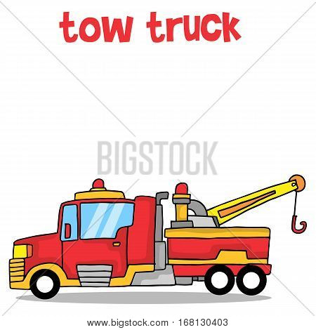 Cartoon tow truck vector art collection stock