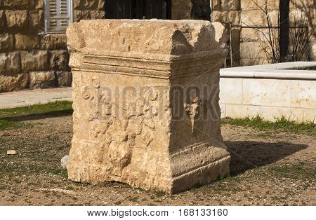 The ruins of the ancient citadel in Amman, Jordan