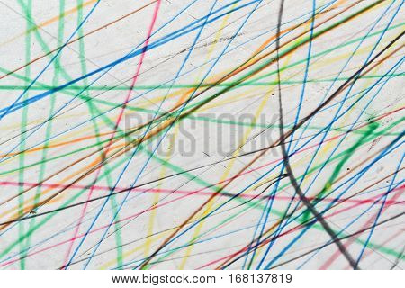 Scribble drawing with colorful lines suitable for background