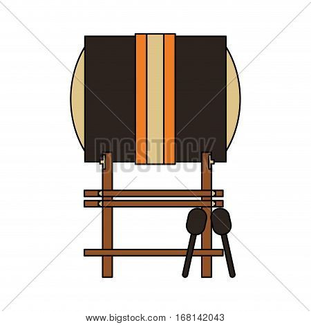 buk drum instrument icon over white background. colorful design. vector illustration
