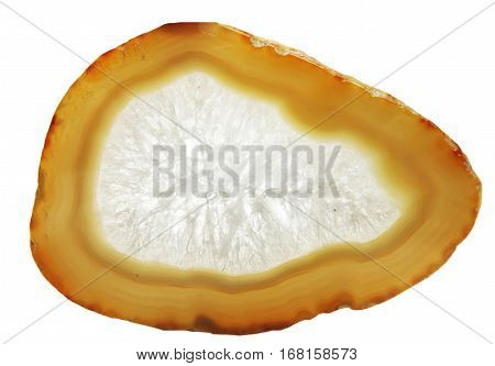 agate chalcedony semigem geode crystals geological mineral isolated