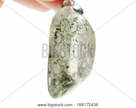 chlorite quartz semigem crystals geological mineral isolated