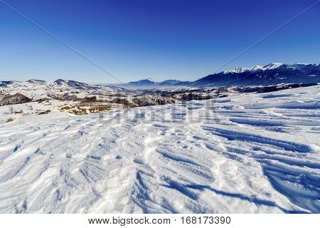 Beautiful Winter Landscape With Bucegi