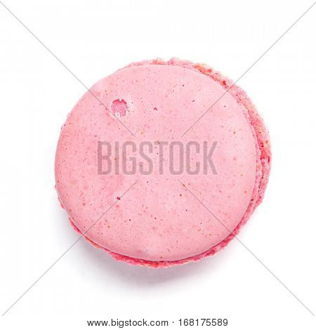 Tasty macaroon isolated on white background