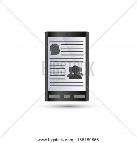 Digital Book Reader Or Tablet Or Smarthphone Icon Eps10