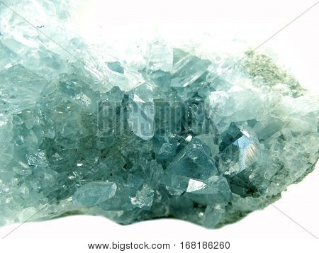 celestite semigem geode crystals geological mineral isolated