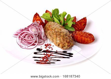 Fried Cutlet With Vegetables