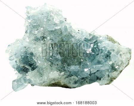 celestite semigem geode crystals geological mineral isolated