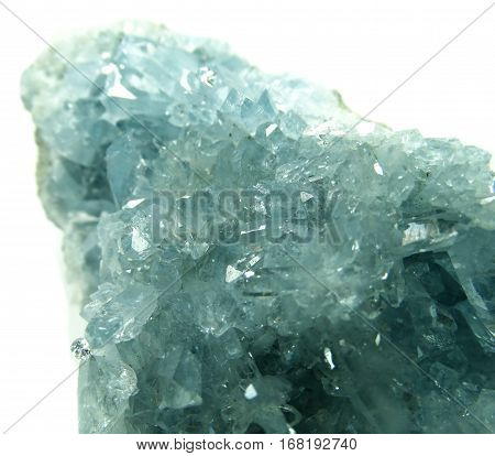 celestite semigem geode crystals geological mineral isolated
