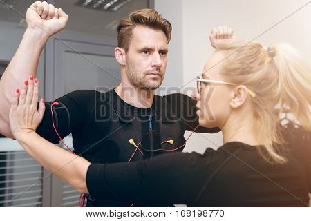 Sportsman Concentrated On His Goals
