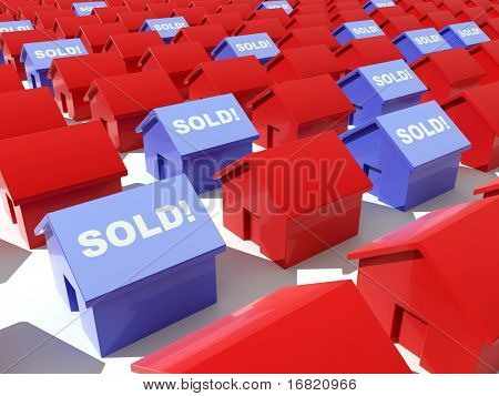 hi res rendering, red and blue with sold write