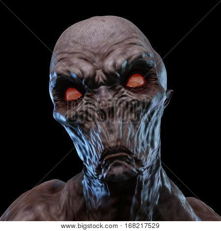 3D Rendering Of A Creepy Monster