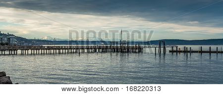 A view of the Olympic Mountains from the Ruston area of Tacoma.