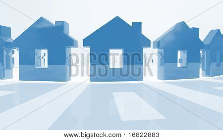 sfondo 3d di casa modello