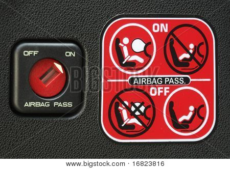 Zavřete obrázek airbag samolepky moderní auto