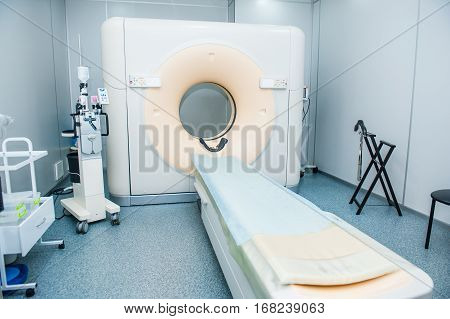 Computed Tomography Or Computed Axial Tomography Scan Machine In Hospital Room