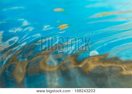 Abstract Macro Of Moving Waves On Luquid