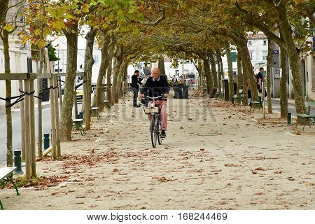 La Flotte France - september 27 2016 : the picturesque village in autumn